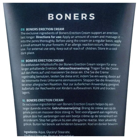 Boners - crème stimulante érection homme - 100ml