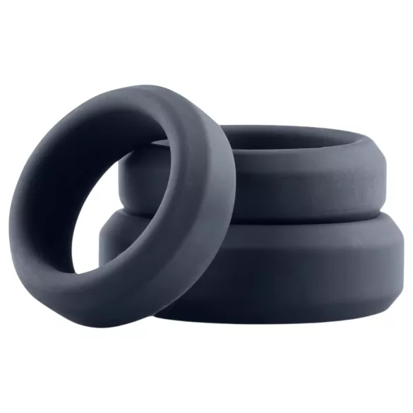 Boners - anneaux péniens silicone - set de 3 pièces - gris