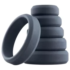 Boners - set de 6 cockrings en silicone - gris