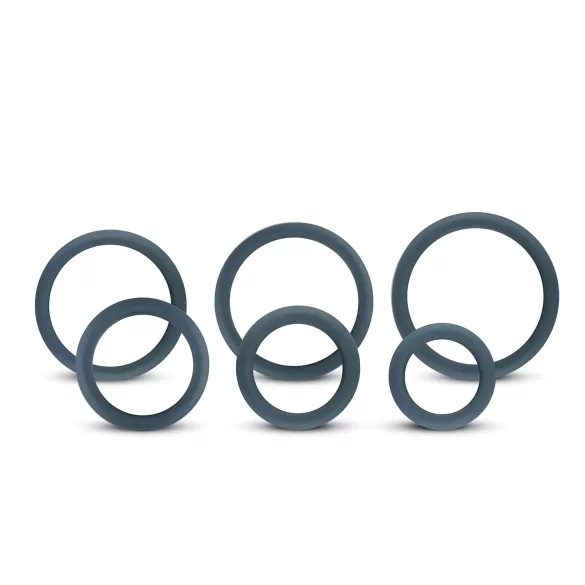 Boners - set de 6 cockrings en silicone - gris