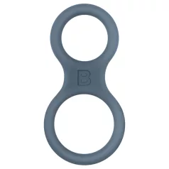Boners Classic - cockring double pénis et testicules - gris