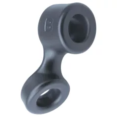 Boners - anneau pénien et tir-testicules - silicone gris
