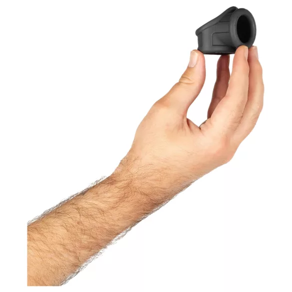 Boners - cockring et anneau pour scrotum - silicone gris