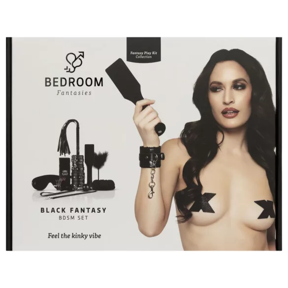 Coffret Secret Pleasure - kit BDSM avancé - 14 pièces (noir)