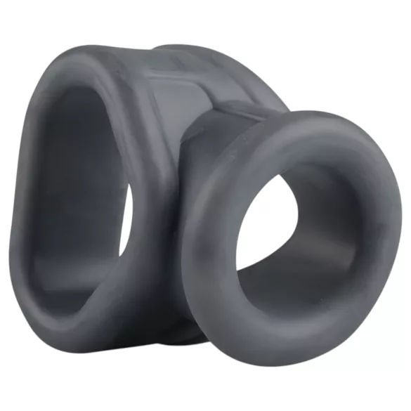 Boners - anneau pénis et testicules 2en1 - silicone gris