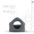 Boners - anneau pénis et testicules 2en1 - silicone gris