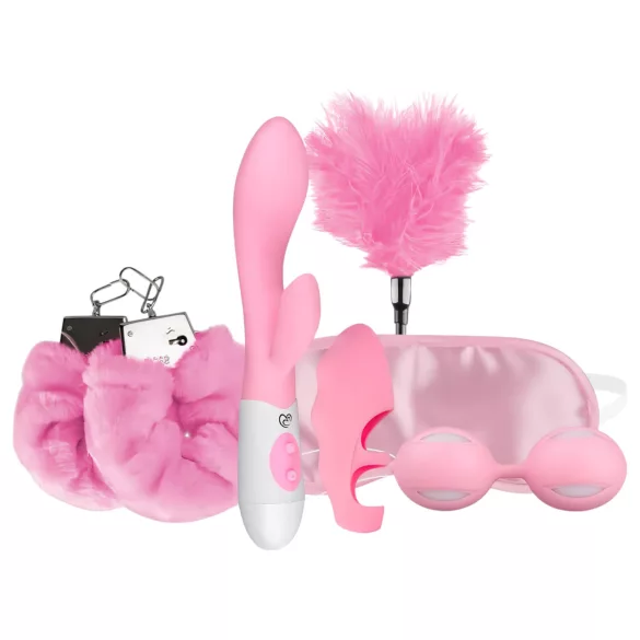 LoveBoxxx - coffret sextoys bondage avec vibromasseur - set 6 pièces - rose