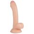 Real Fantasy Vince - Dildo avec testicules et prépuce - 19,5cm (naturel)