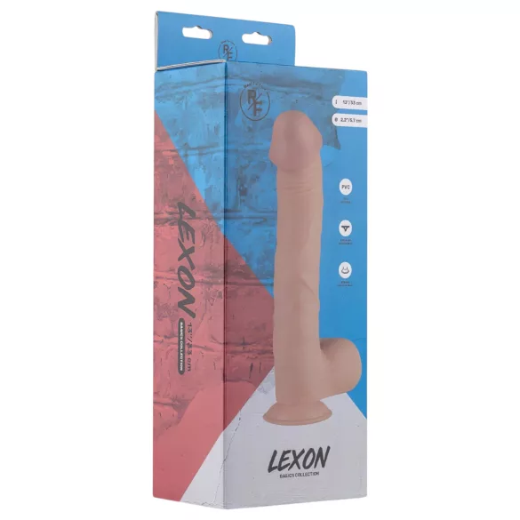 Real Fantasy Lexon - gode réaliste avec testicules - 33cm - couleur chair