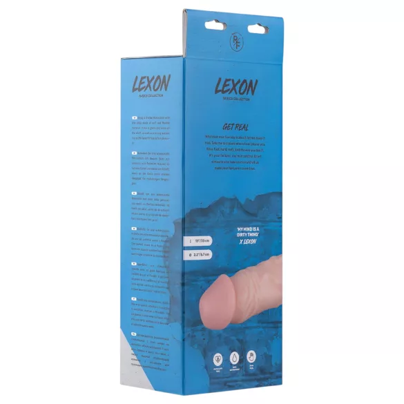 Real Fantasy Lexon - gode réaliste avec testicules - 33cm - couleur chair