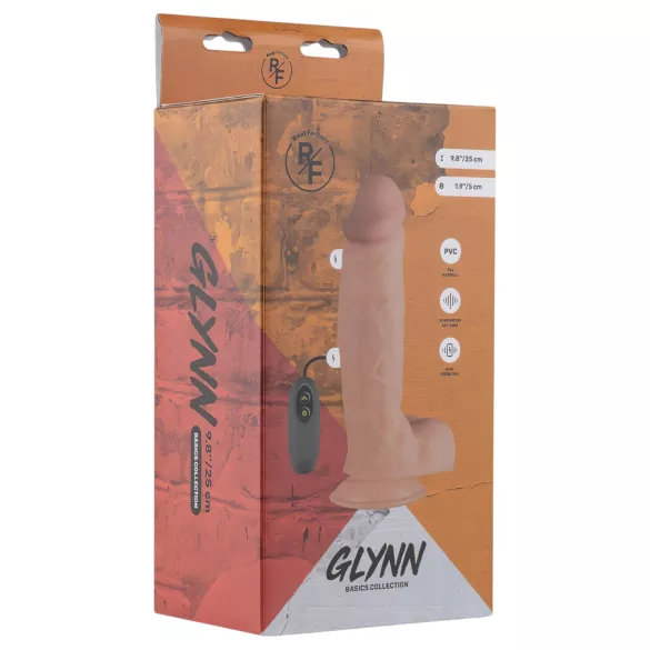 Real Fantasy Glynn - vibromasseur réaliste rechargeable - 25cm - chair