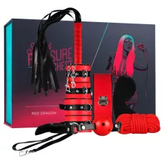   Coffret Secret Pleasure - kit BDSM avancé - 10 pièces (rouge)