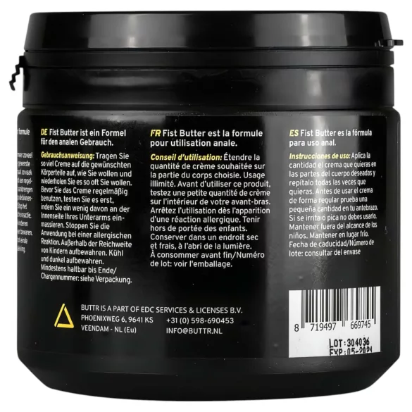 BUTTR Fisting Butter - beurre lubrifiant pour fist anal (500 ml)