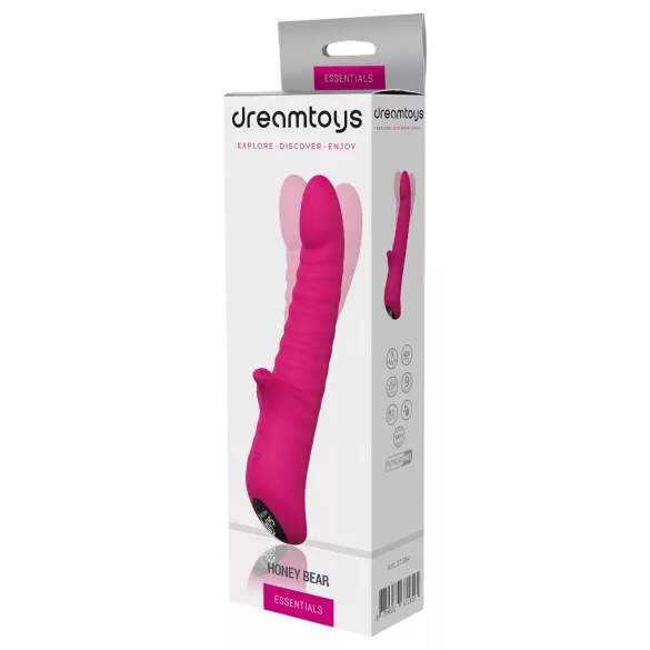 Essentials Honey Bear - vibromasseur rabbit rotatif - silicone rose