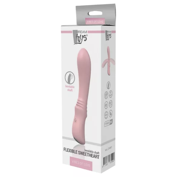 Vibes of Love Sweetheart - vibromasseur flexible point G - silicone rose