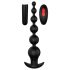 Cheeky Love - vibromasseur anal à perles radio, rechargeable (noir)
