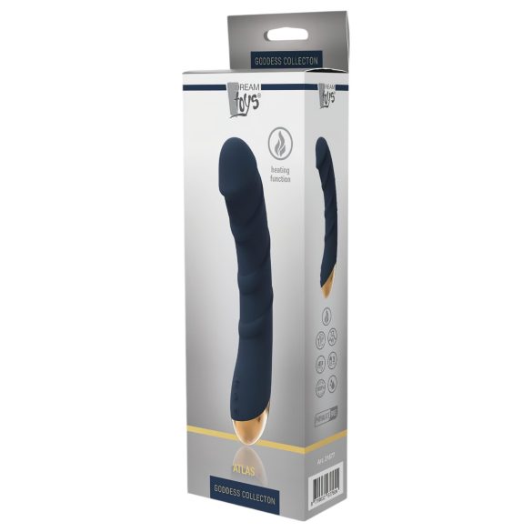 Goddess Atlas - vibromasseur point G rechargeable chauffant étanche bleu