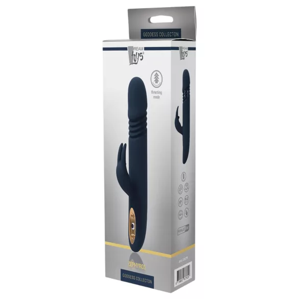 Goddess Zephyros - vibromasseur rabbit pulsant waterproof - silicone bleu