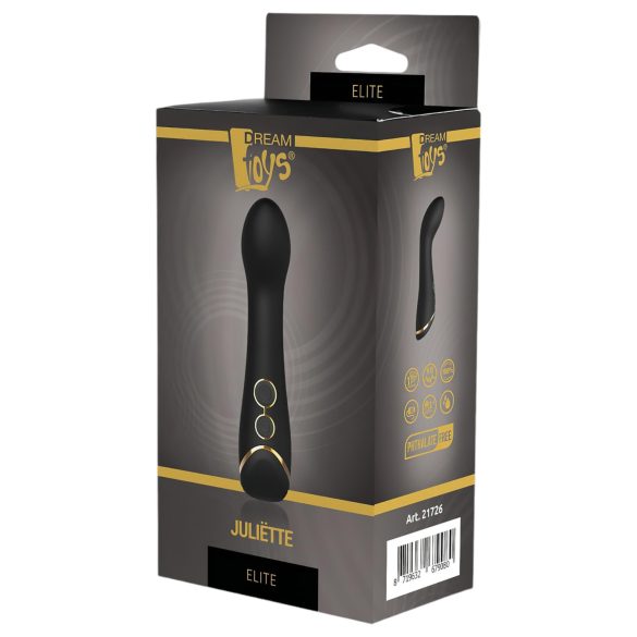 Elite Juliette - vibromasseur point G rechargeable étanche - silicone noir