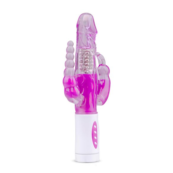 Easytoys Raving Rabbit - vibromasseur triple branches (rose)