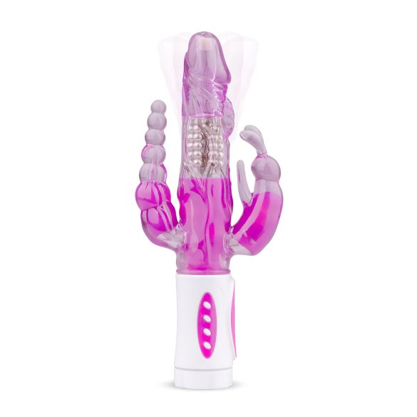 Easytoys Raving Rabbit - vibromasseur triple branches (rose)
