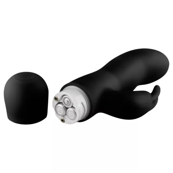 Easytoys Mad Rabbit - vibromasseur point G avec stimulateur clitoridien - noir