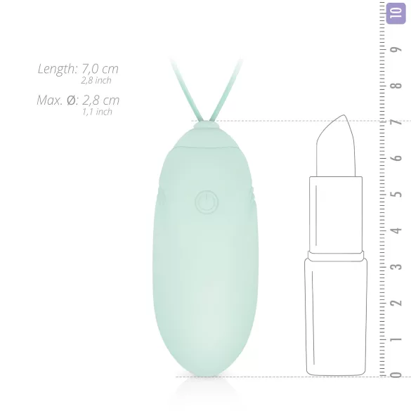 LUV EGG - œuf vibrant radio rechargeable et portable (vert)