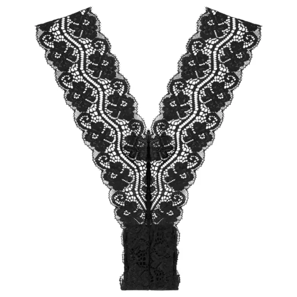 Pantyrebel - string vibrateur en dentelle noir, sans fil et radio (taille S-L)
