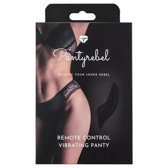 Pantyrebel - culotte noire taille haute + vibromasseur télécommandé (S-L)