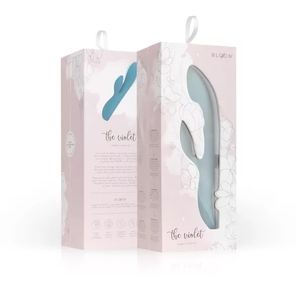 Bloom Violet Rabbit - vibromasseur point G avec stimulateur clitoris - turquoise