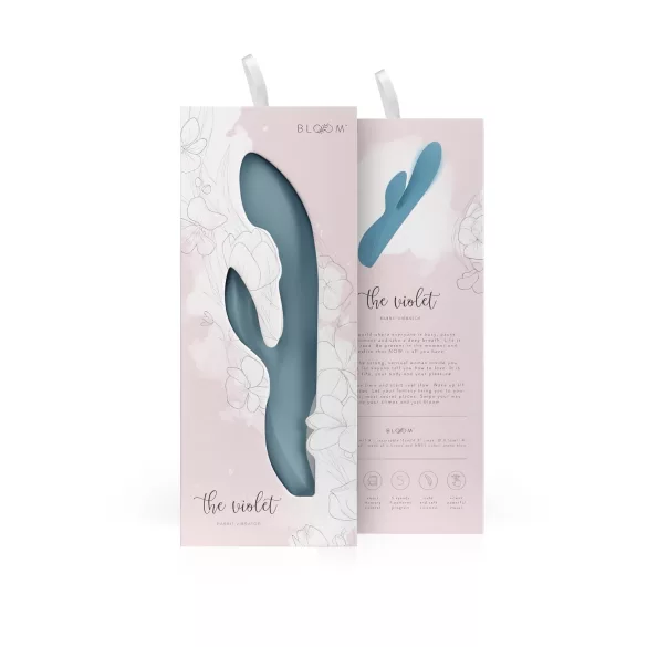 Bloom Violet Rabbit - vibromasseur point G avec stimulateur clitoris - turquoise