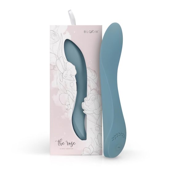 Bloom Rose - Vibrateur G-spot en silicone turquoise, rechargeable