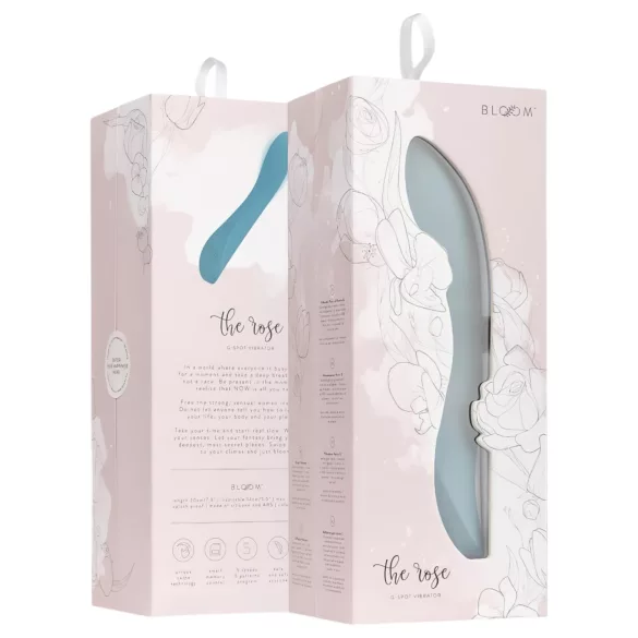 Bloom Rose - vibromasseur point G rechargeable - silicone turquoise