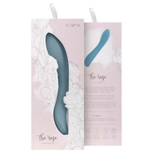 Bloom Rose - vibromasseur point G rechargeable - silicone turquoise