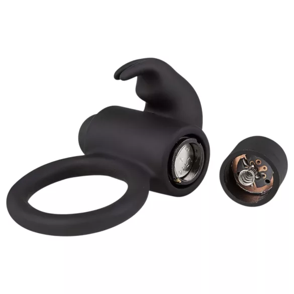 EasyToys Bunny - anneau pénien vibrant - silicone noir