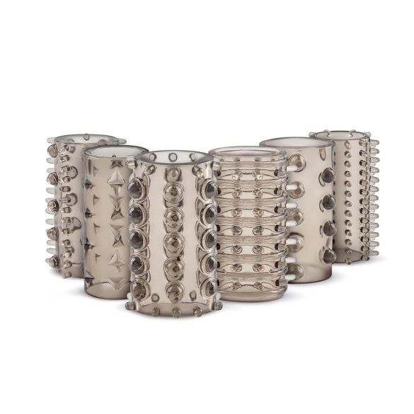 Easytoys - Set de gaines pénis - silicone gris - 6 pièces