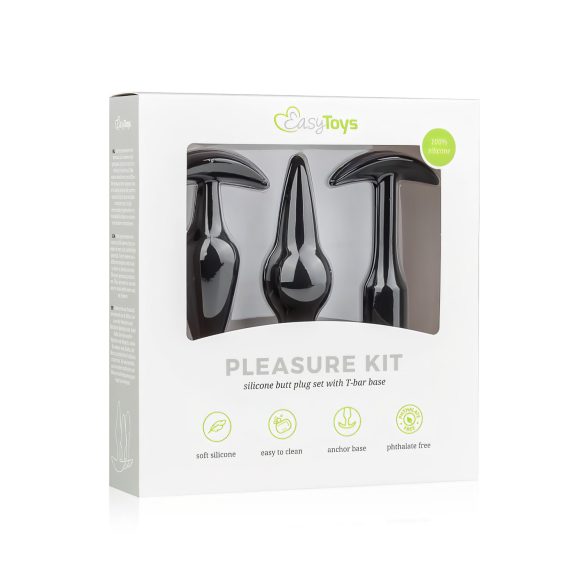 Easytoys - kit plaisir anal - set plugs variés - silicone noir