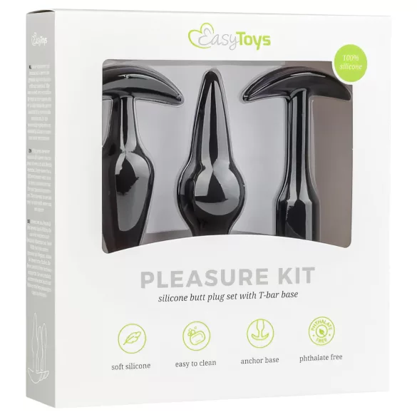 Kit de plaisir EasyToys - ensemble varié de plugs anaux (noir)