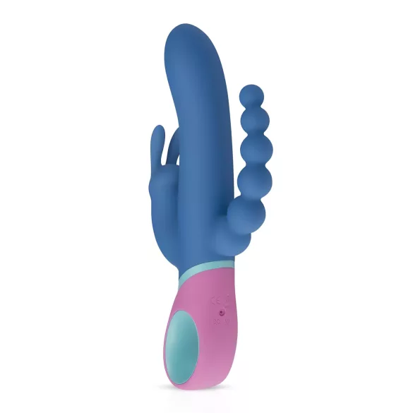 PMV20 Vice Double - vibromasseur triple stimulation rotatif - silicone bleu
