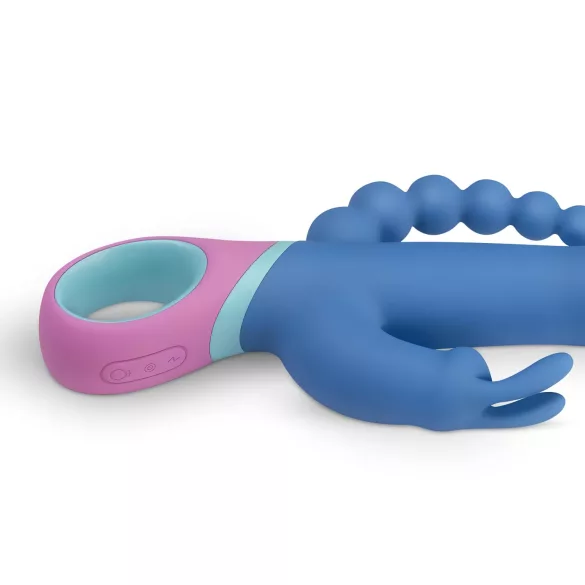 PMV20 Vice Double - vibromasseur triple stimulation rotatif - silicone bleu