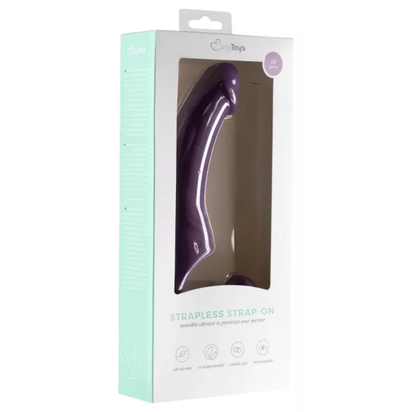 Easytoys - gode ceinture vibrant rechargeable sans harnais - violet