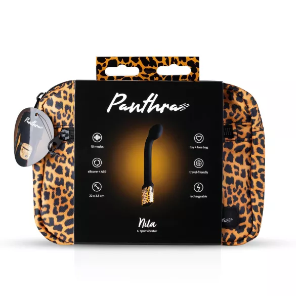 Panthra Nila - vibromasseur point G rechargeable étanche - léopard noir