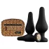 Panthra Kesia - set de plugs anaux 3 pièces - silicone noir