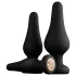 Panthra Kesia - set de plugs anaux 3 pièces - silicone noir