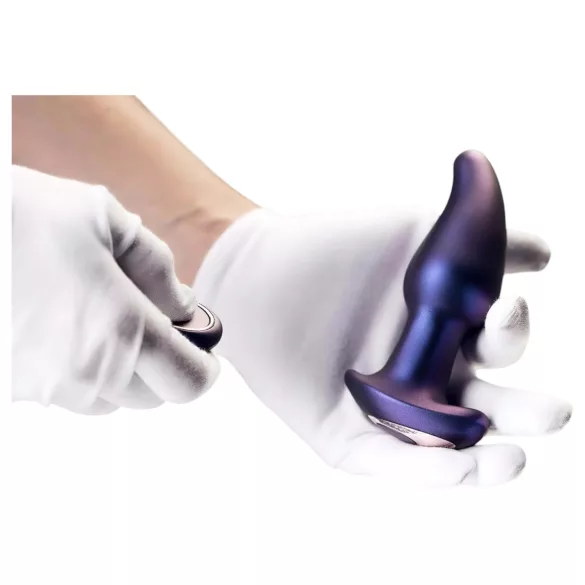 Hueman Asteroid - vibromasseur anal rotatif perlé - silicone violet