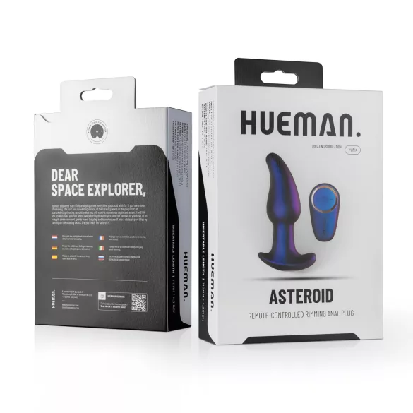 Hueman Asteroid - vibromasseur anal rotatif perlé - silicone violet