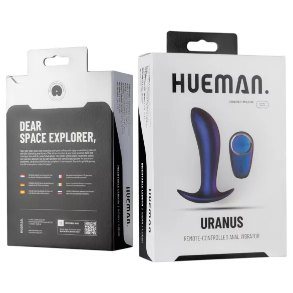 Hueman Uranus - vibromasseur anal télécommandé rechargeable - silicone violet