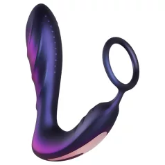   Hueman Black Hole - vibromasseur anal avec télécommande et anneau pénien (violet)