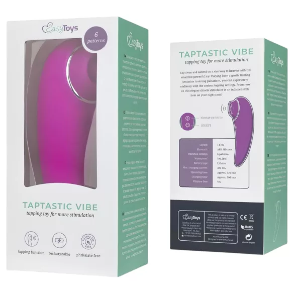 EasyToys Taptastic Vibe - vibromasseur clitoridien rechargeable et étanche (rose)