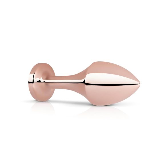 Rosy Gold Plug anal - avec pierre noire (rosegold)